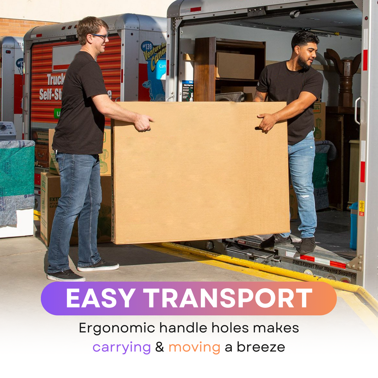 Large Double-Wall Mirror & Frame Box with Handles | Strong Cardboard for Shipping & Storage