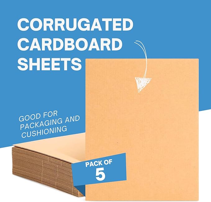 Corrugated Cardboard Sheets | 762×1016mm Single-Wall | Ideal for Packing, Craft & Cushioning