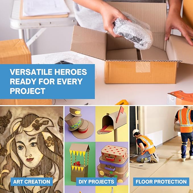 Corrugated Cardboard Sheets | 762×1016mm Single-Wall | Ideal for Packing, Craft & Cushioning