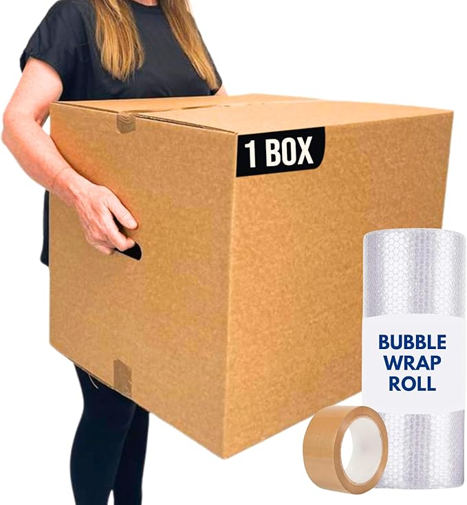 Extra Large Moving Boxes 55 x 46 x 46 cm Including Packing Set