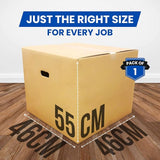 Extra Large Moving Boxes 55 x 46 x 46 cm Including Packing Set